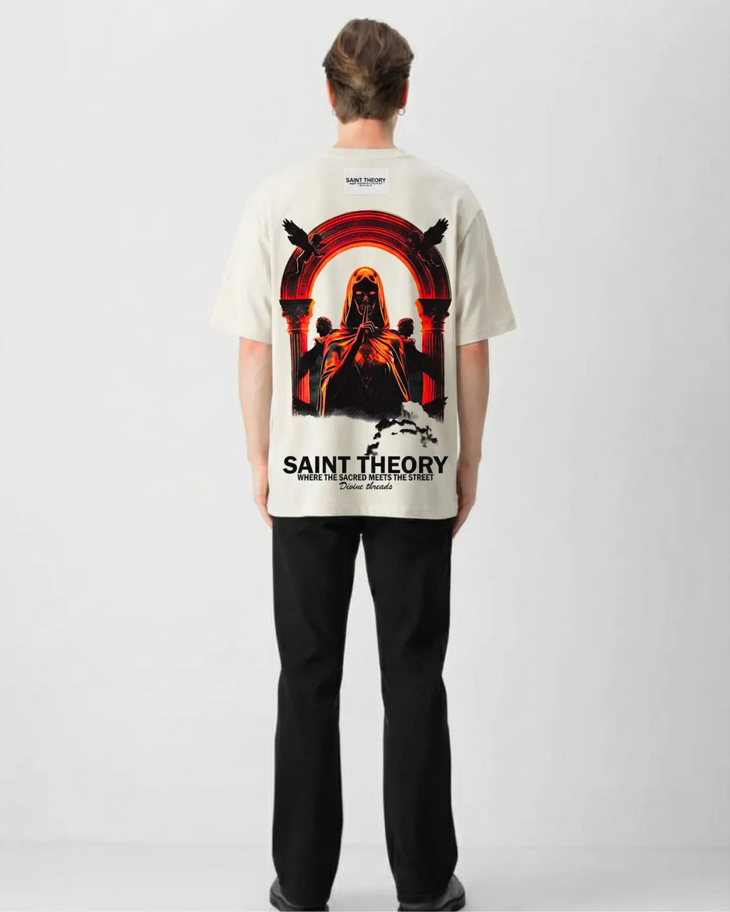 CAMISETA Oversize SAINT THE0RY Evangelium Natural 300 GRAMOS