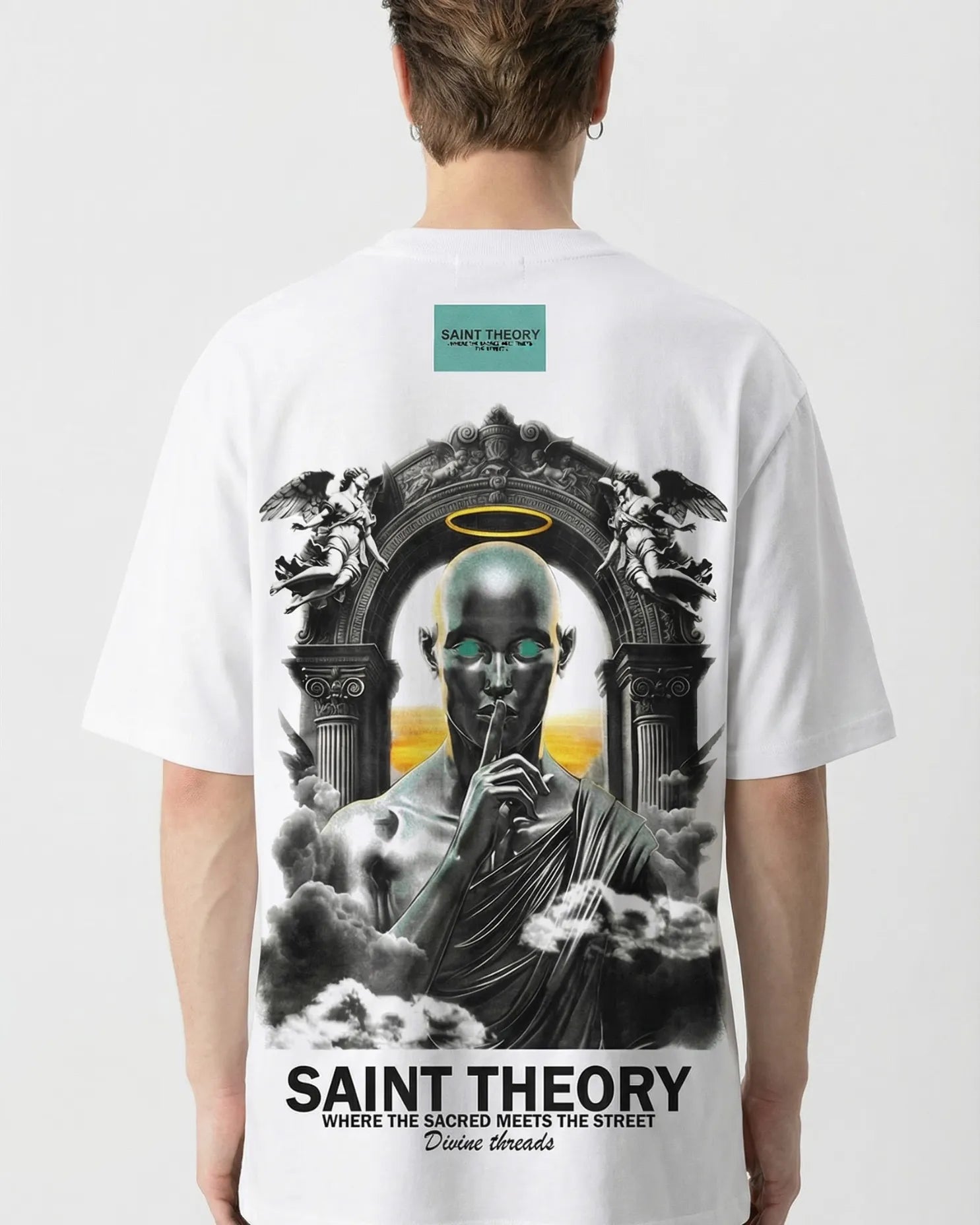 CAMISETA Oversize SAINT THE0RY Courier Angel 300 GRAMOS