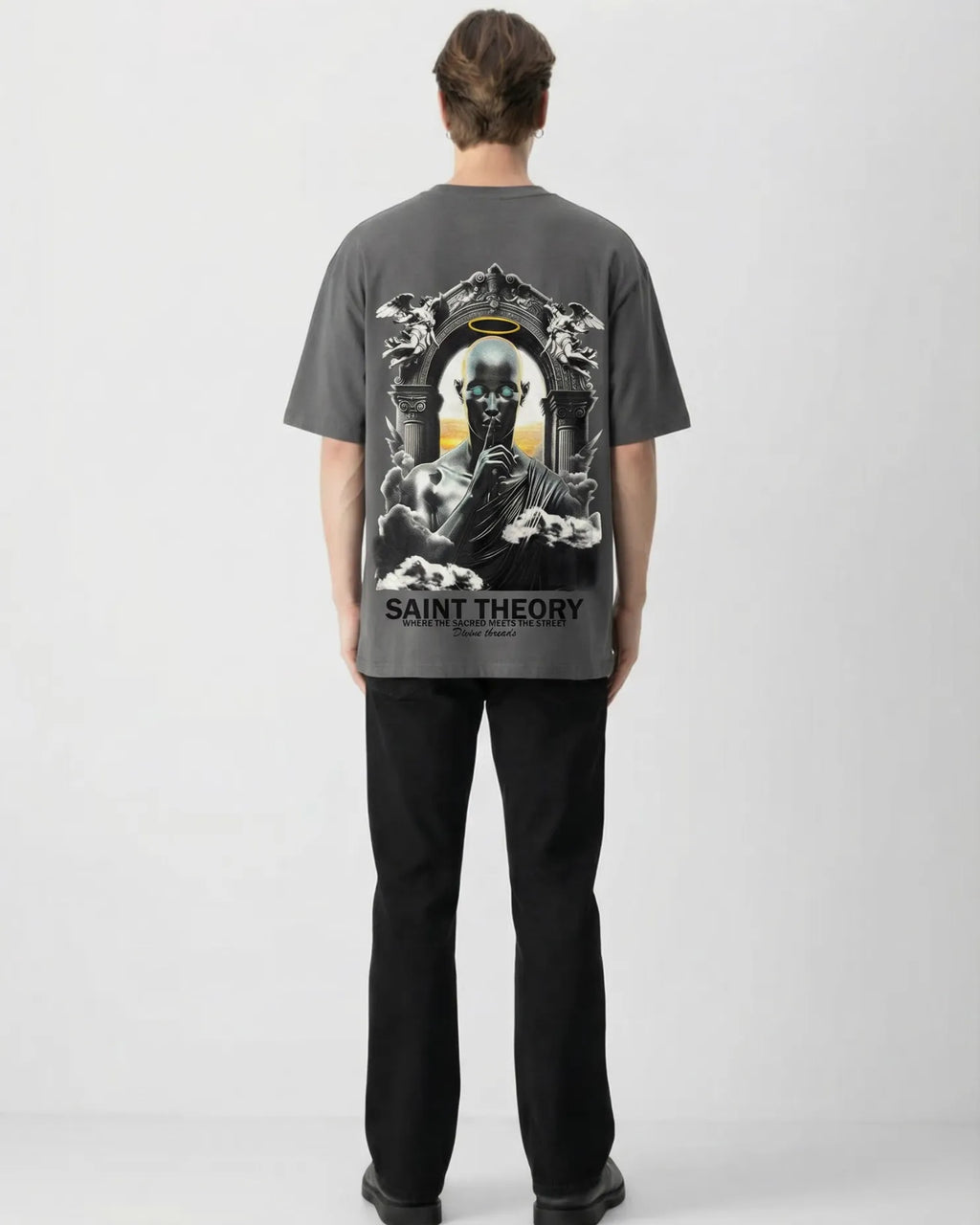 CAMISETA Oversize SAINT THE0RY Courier Angel 300 GRAMOS