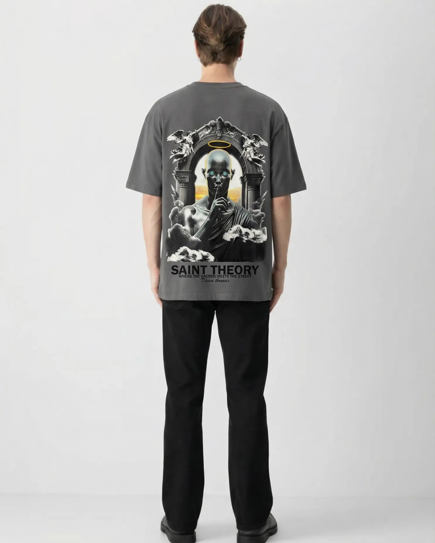 CAMISETA Oversize SAINT THE0RY Courier Angel 300 GRAMOS