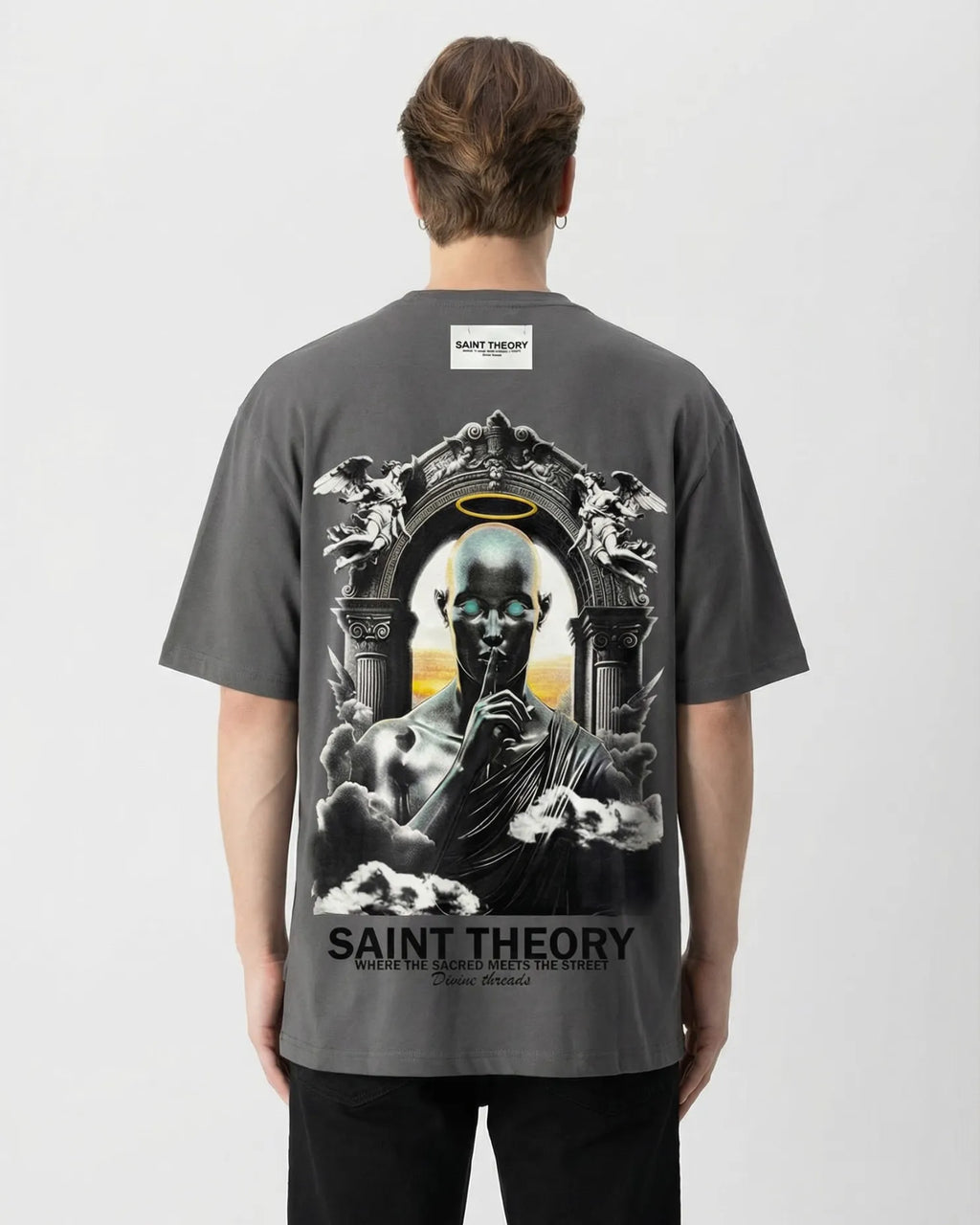 CAMISETA Oversize SAINT THE0RY Courier Angel 300 GRAMOS
