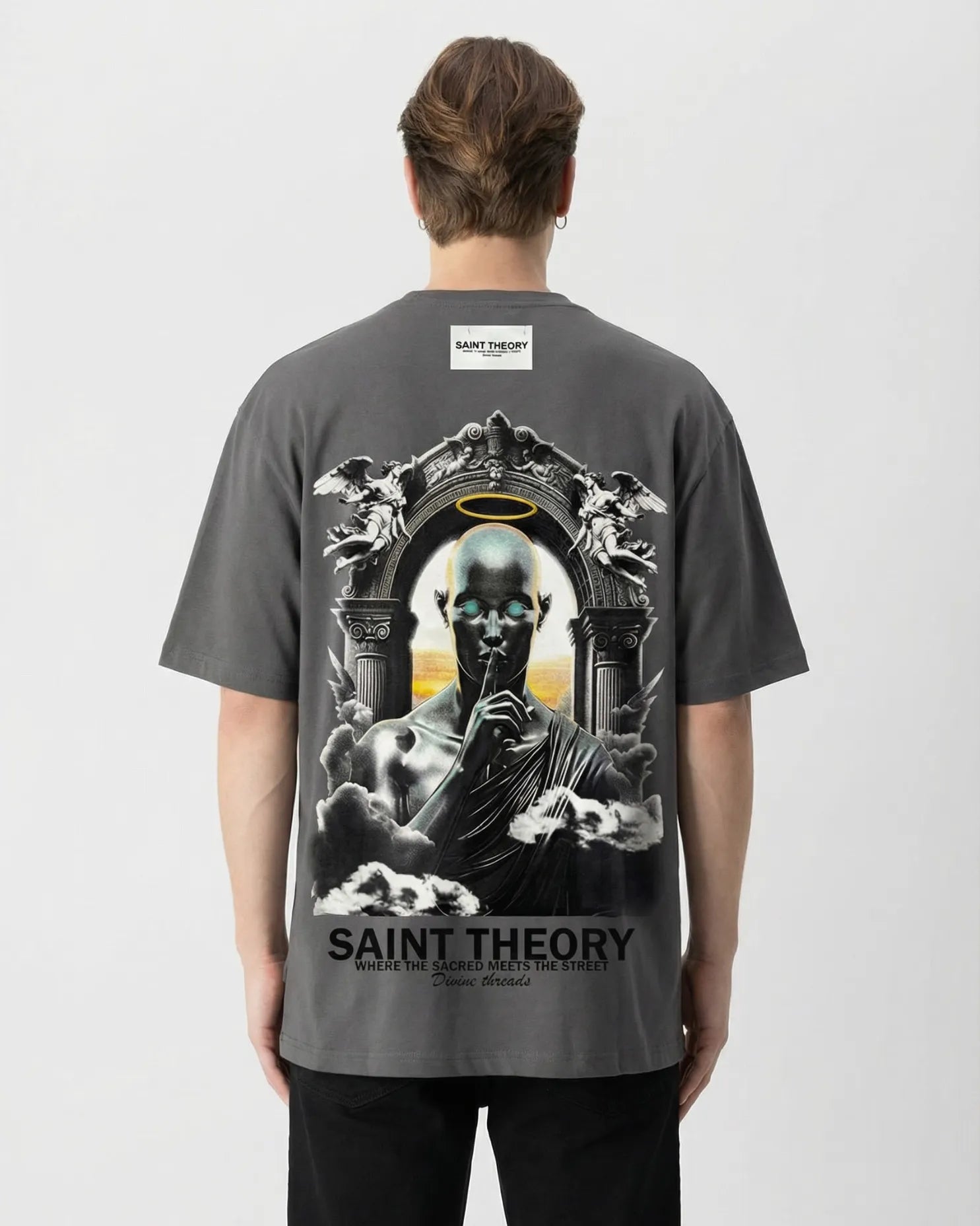 CAMISETA Oversize SAINT THE0RY Courier Angel 300 GRAMOS