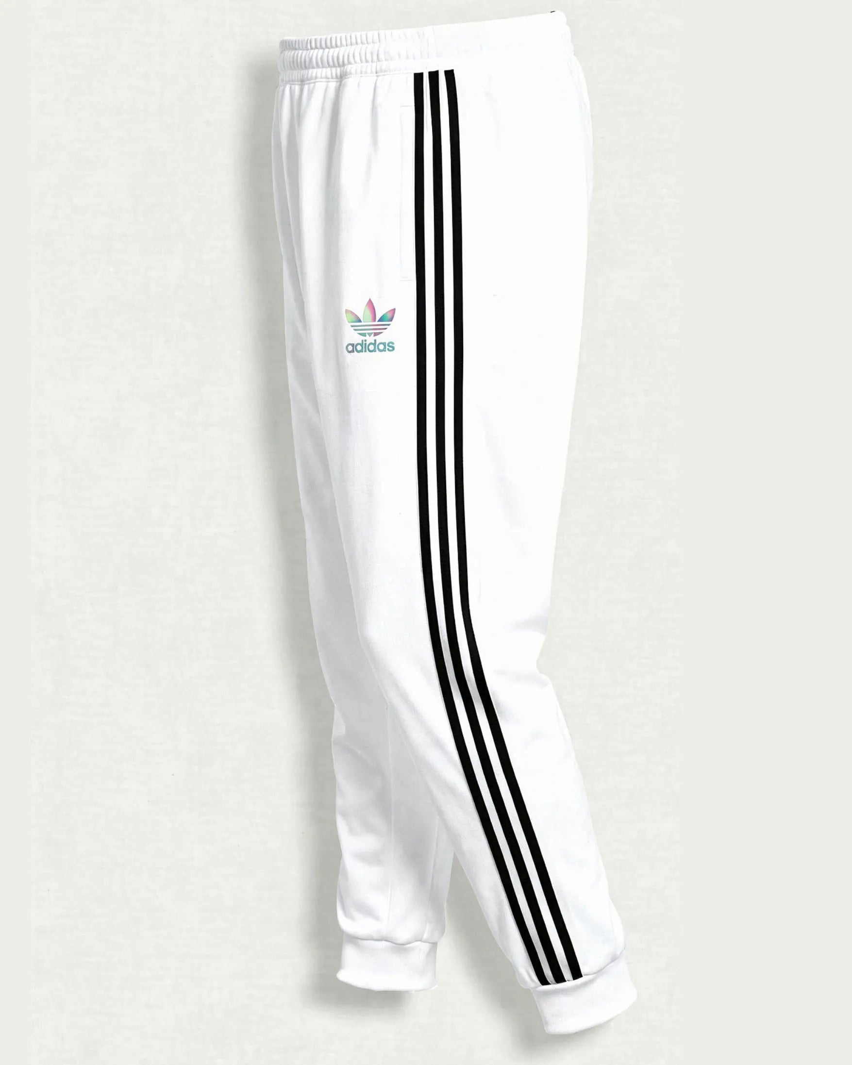 Sudadera Algodon Ad1das 3 Bandas Blanca