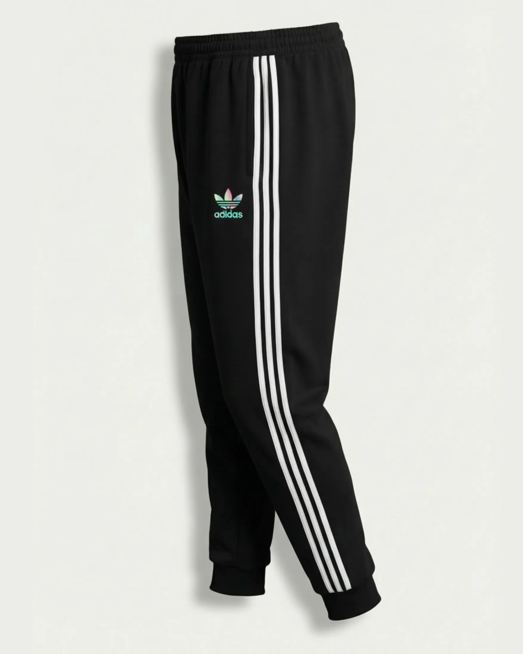 Sudadera Algodon Ad1das 3 Bandas Negra
