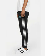 Sudadera Algodon Ad1das 3 Bandas Negra