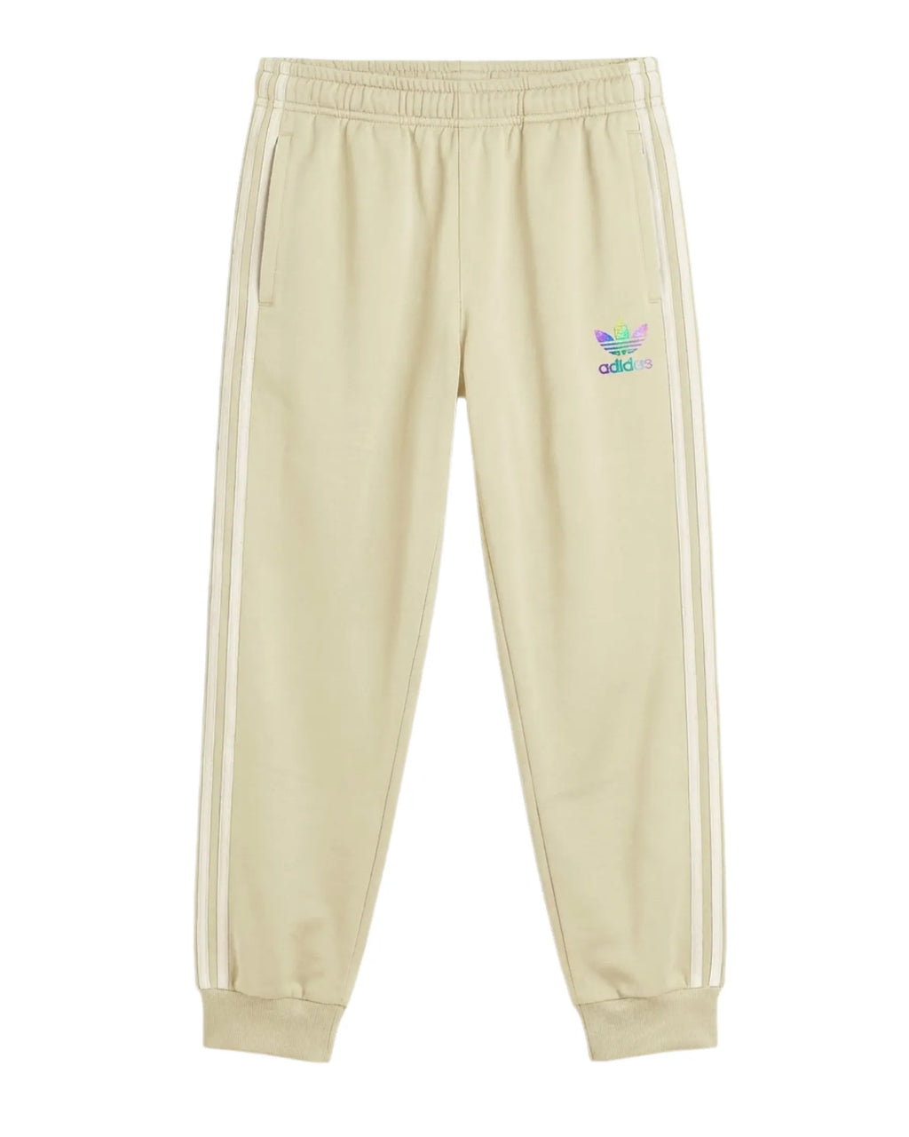 Sudadera Algodon Ad1das 3 Bandas Crema