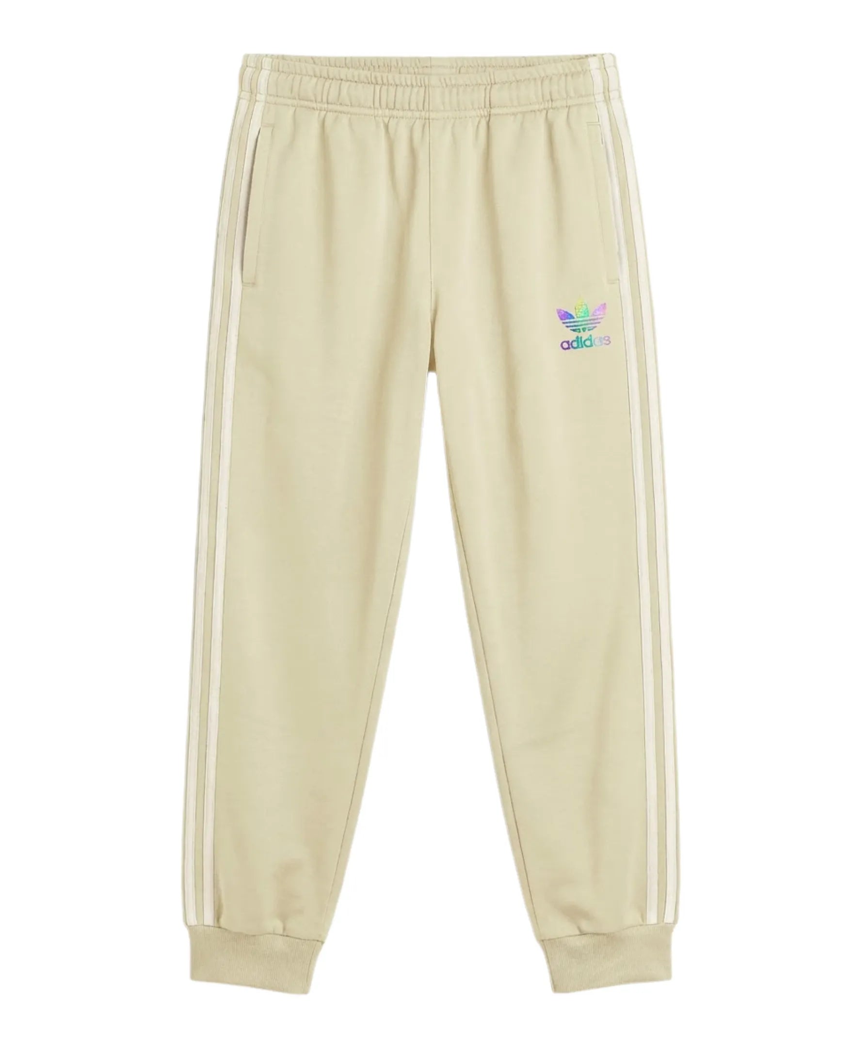 Sudadera Algodon Ad1das 3 Bandas Crema