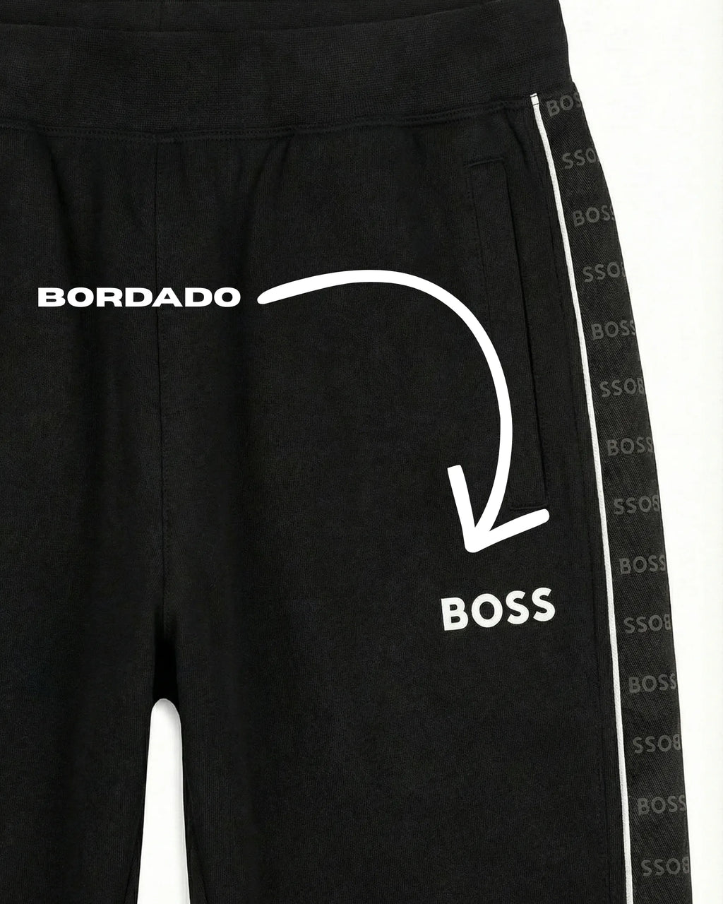 Sudadera Algodon B0SS Relaxed Negra