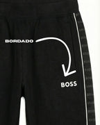 Sudadera Algodon B0SS Relaxed Negra