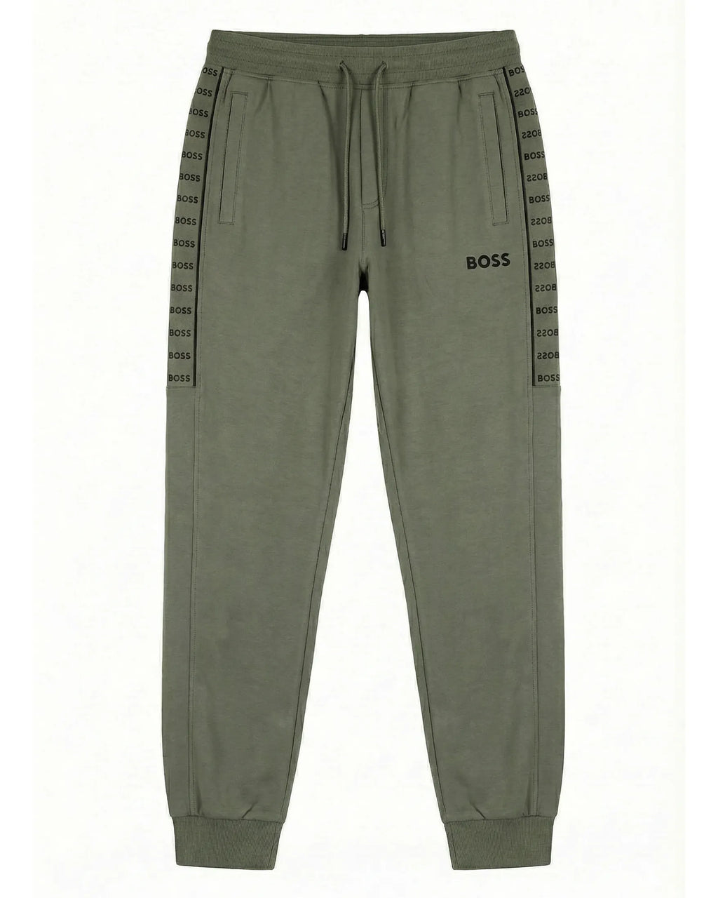 Sudadera Algodon B0SS Relaxed Verde Militar